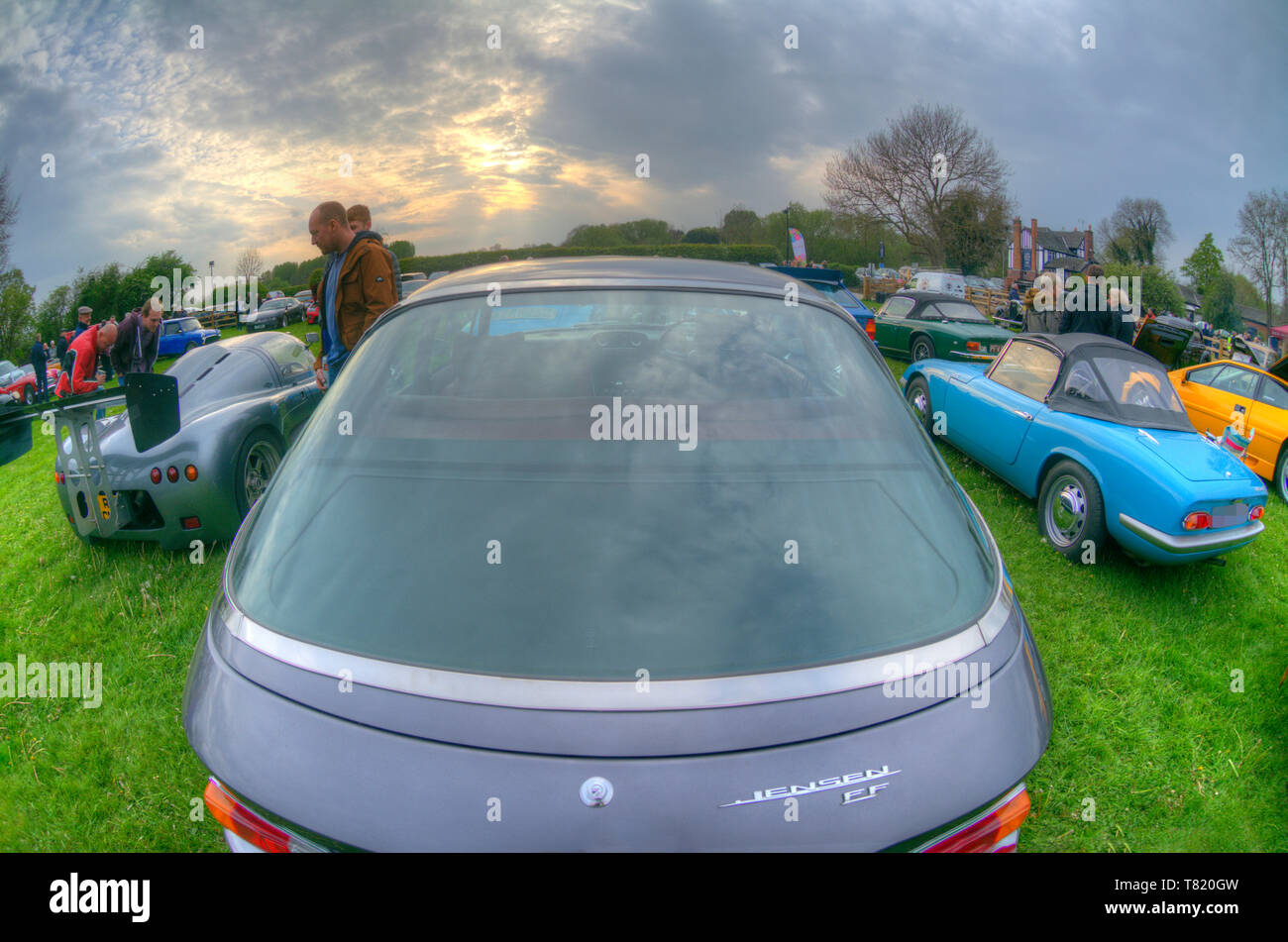 HDR image of the iconic rear window of a Jenson FF at the Classic Car ...