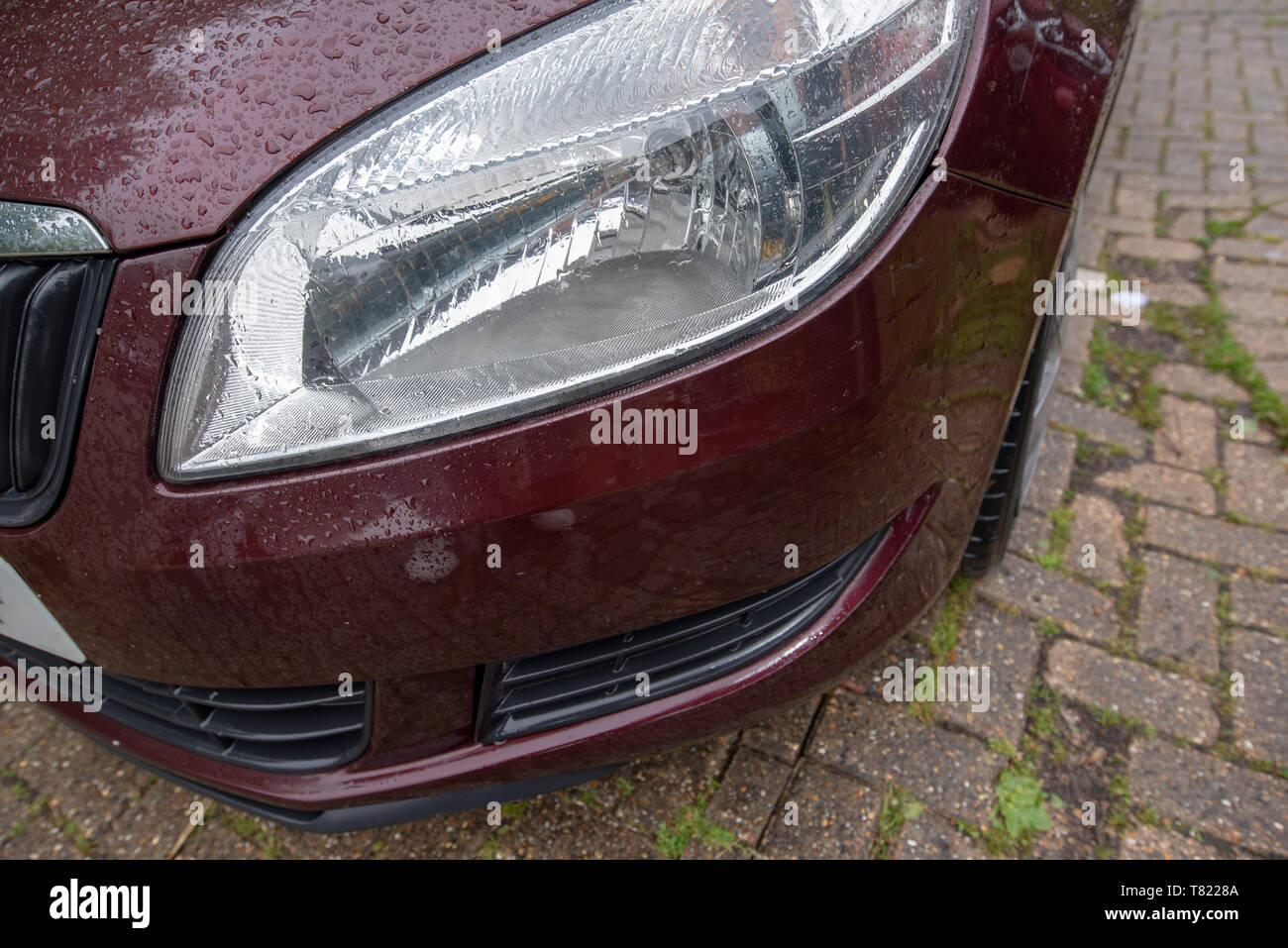 Car / Vehicle crash / accident. Bumper scuffs and paintwork damage. Car ...