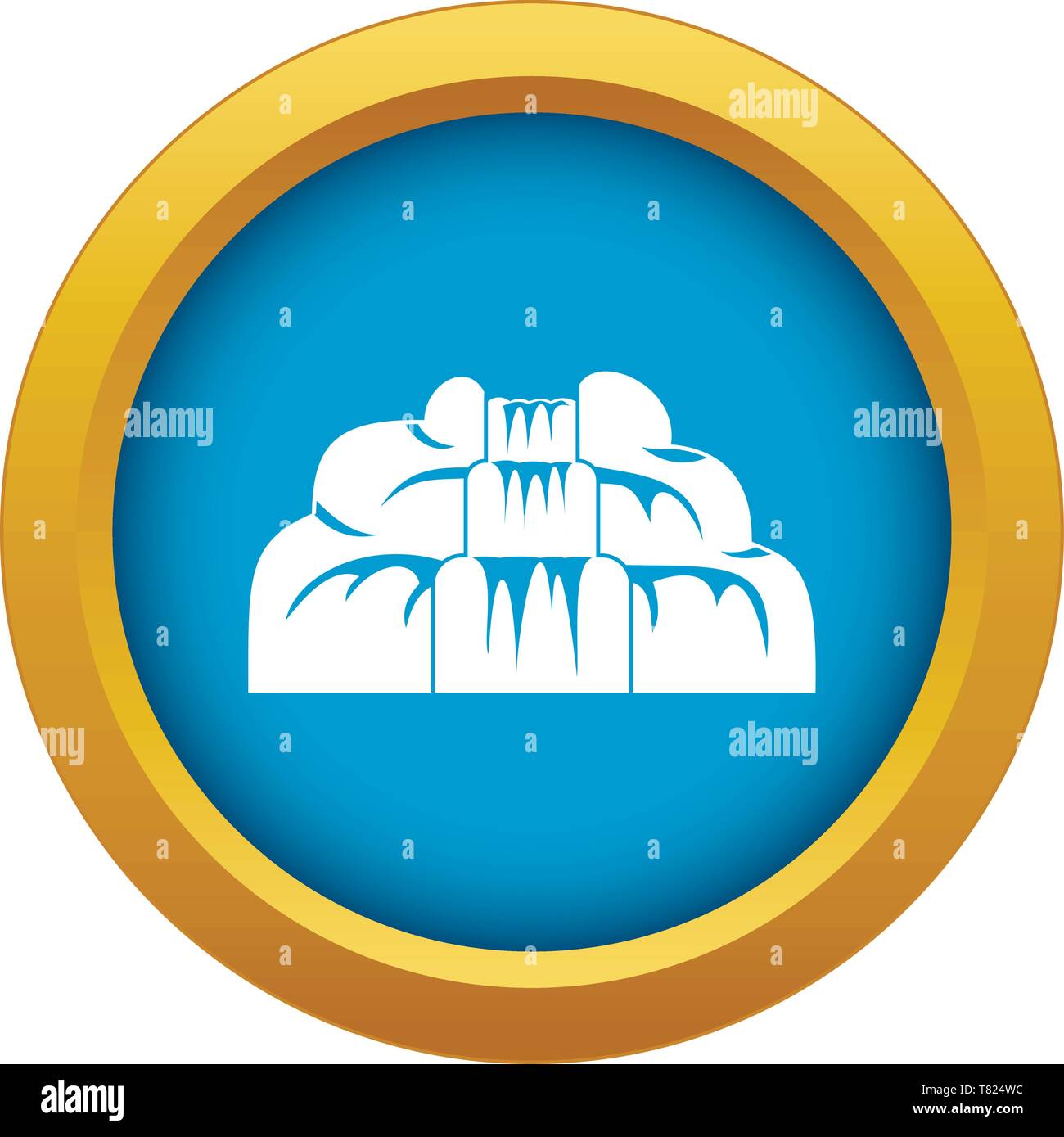 Waterfall Icon Blue Vector Isolated Stock Vector Image And Art Alamy 7916