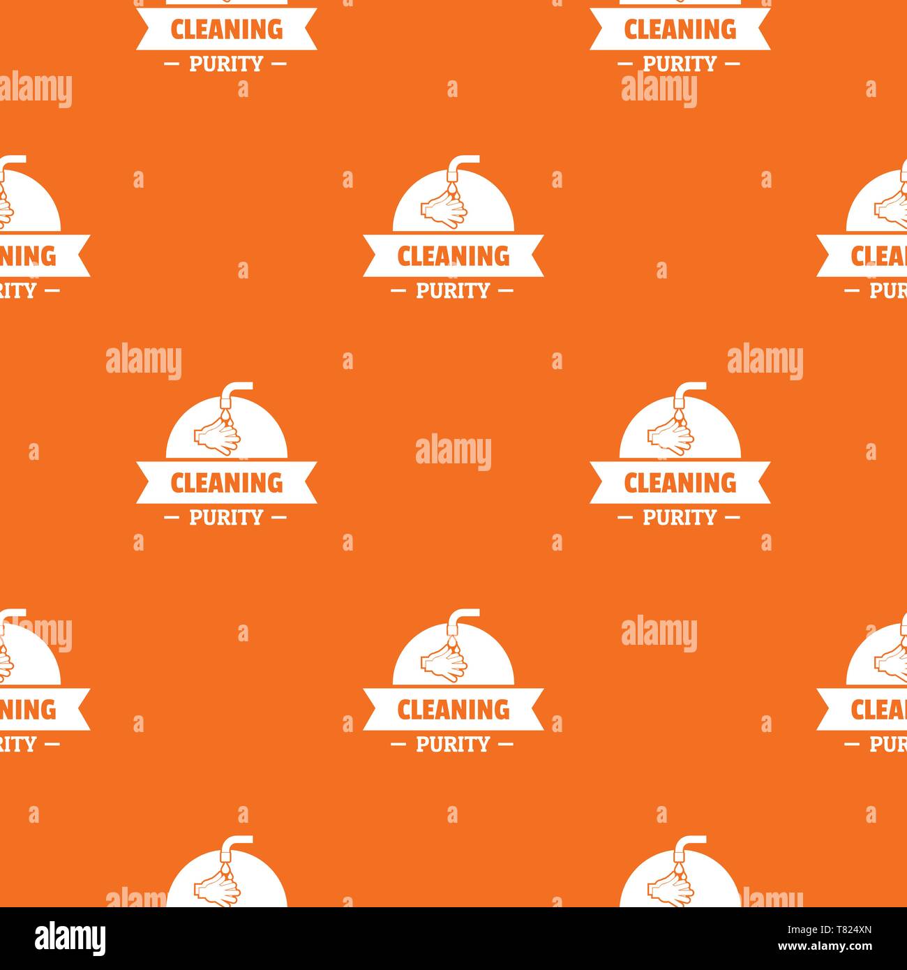 Cleaning purity pattern vector orange Stock Vector