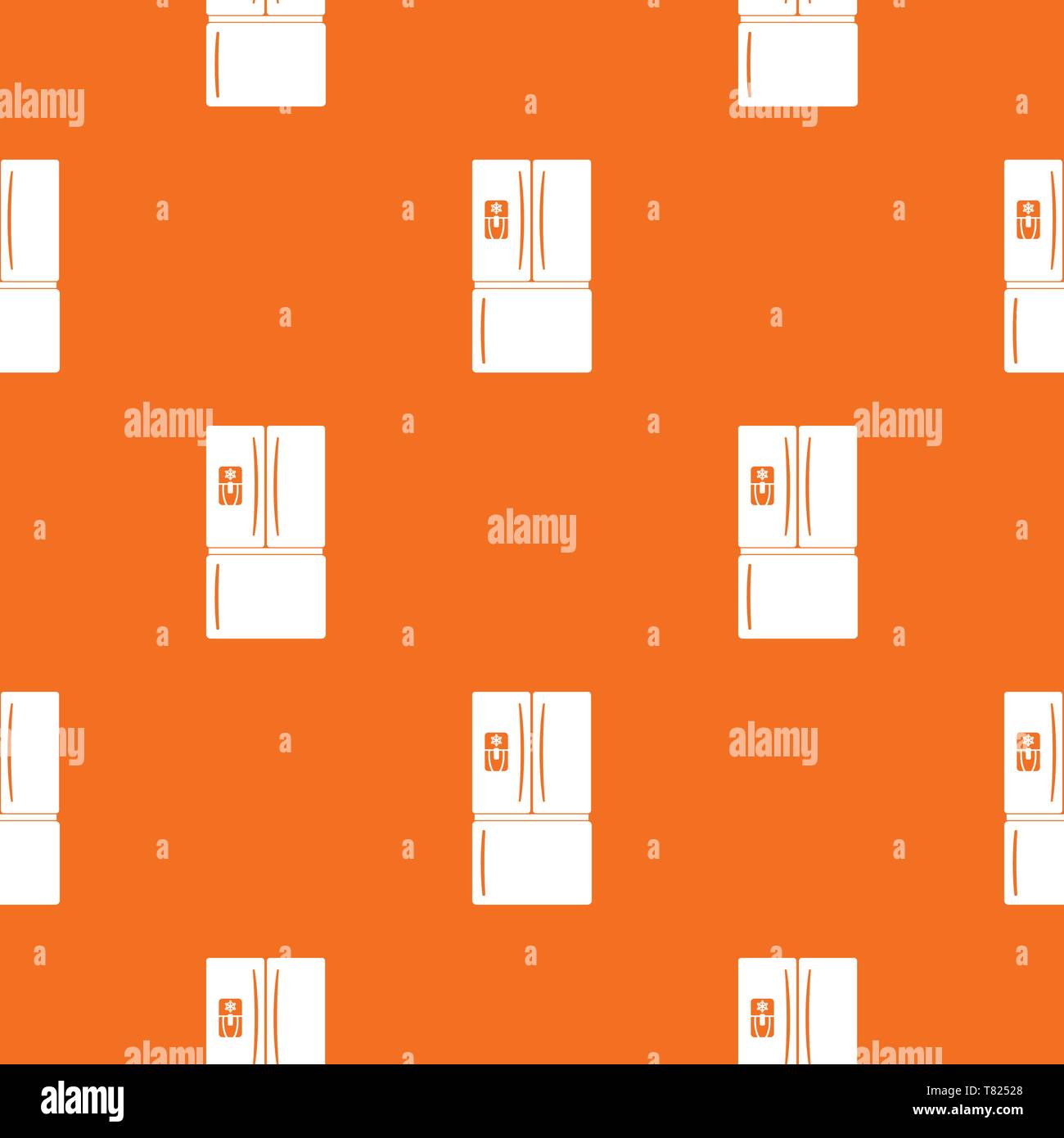 Fridge pattern vector orange Stock Vector