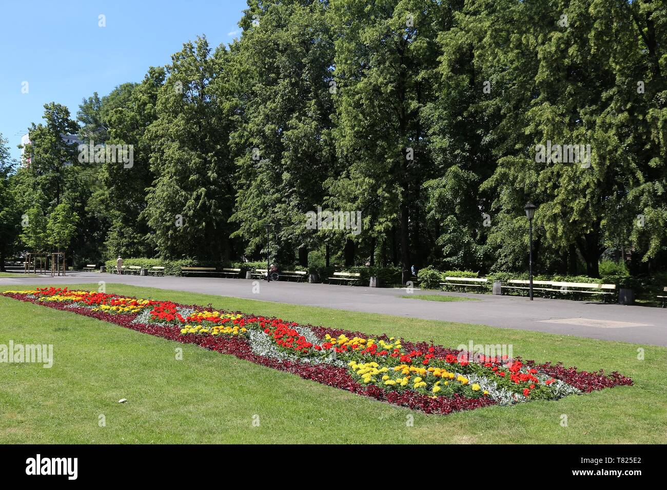 Warsaw, Poland - Ogrod Saski garden. Public park. Stock Photo