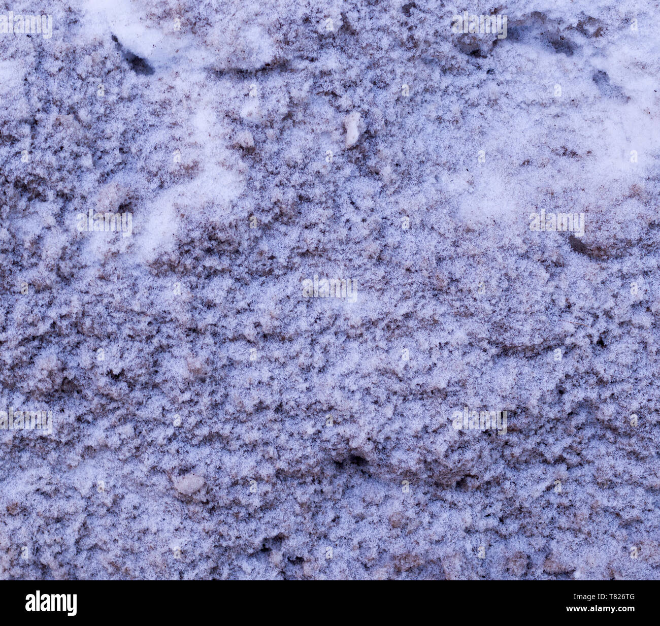 polluted city snow texture. urban, background. Stock Photo