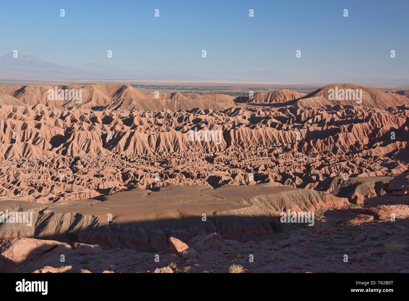 Amazing desert landscape in the Valle Marte, San Pedro de Atacama, Chile Stock Photo