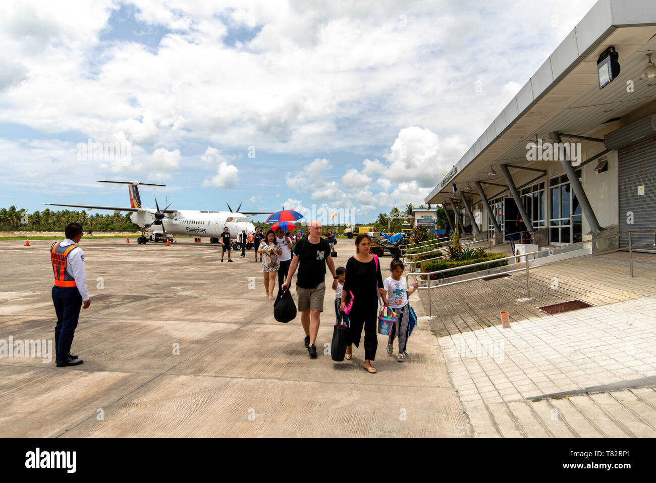 Apr 26 19 Passengers Walking To Airport Arrival Terminal At Siargao Airport Siargao Philippines Stock Photo Alamy