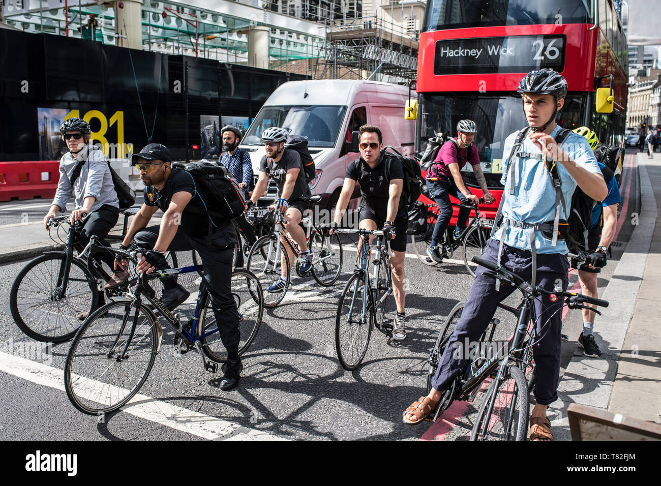 Cycling in London Stock Photo Alamy