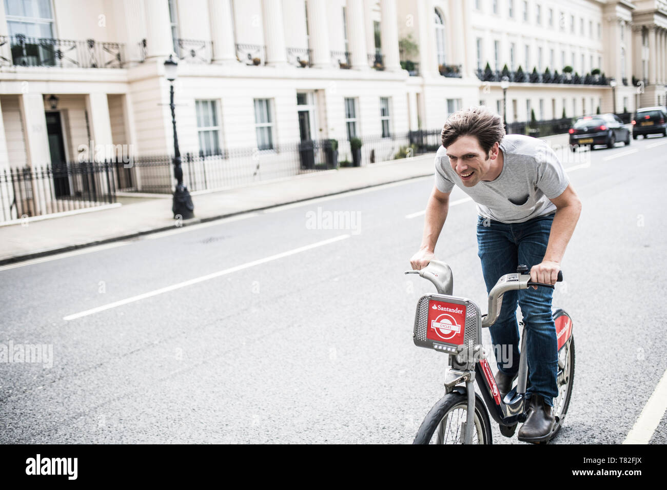 Cycling in London Stock Photo Alamy