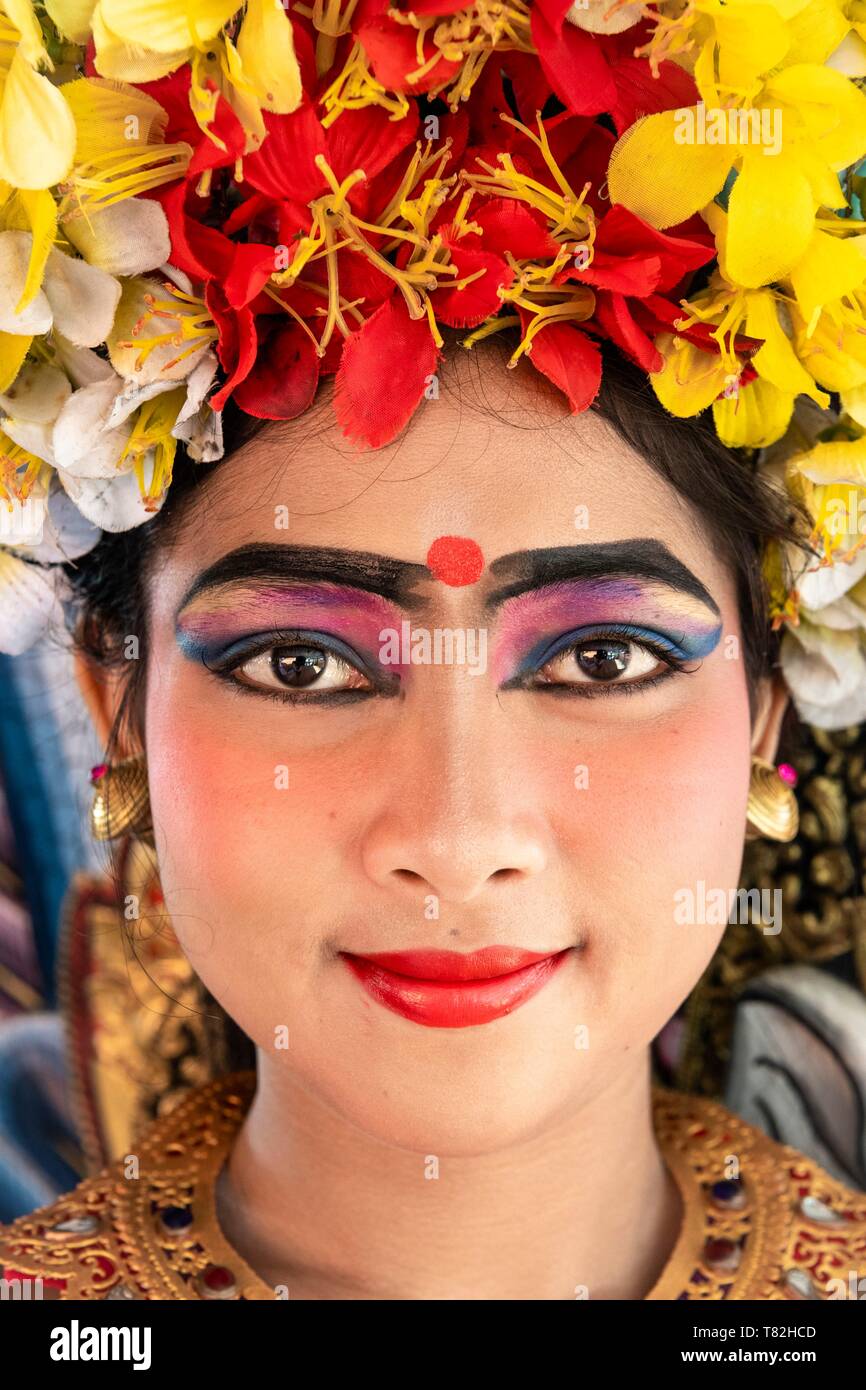Indonesia, Bali, Ubud, traditional dancer of Barong dance Stock Photo