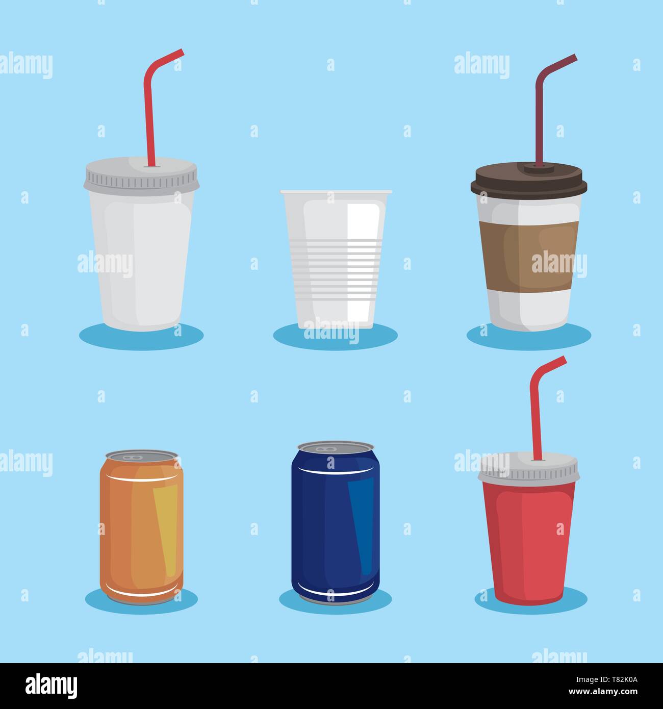 set of toxic plastic cups with cans waste Stock Vector Image & Art Alamy
