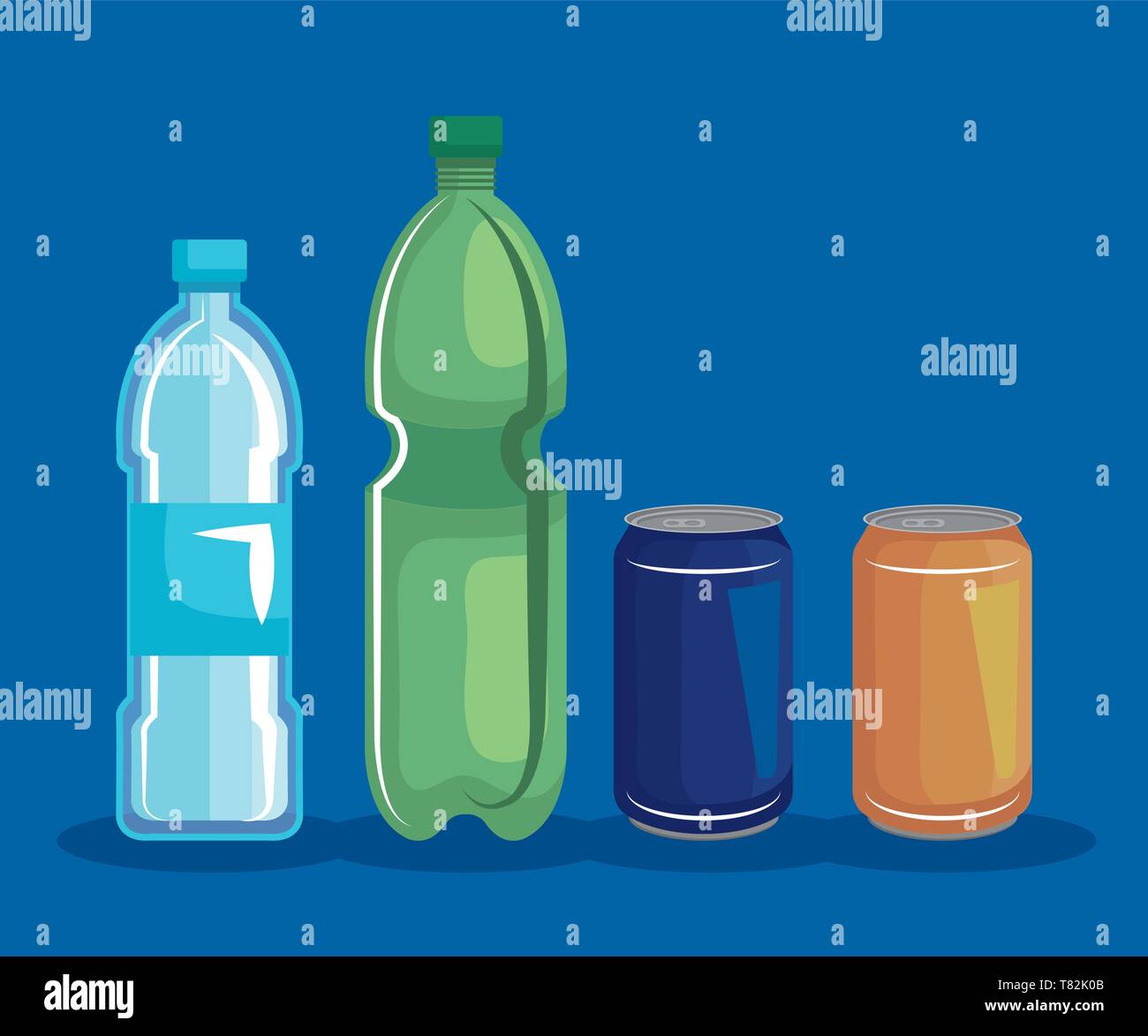 Recycle cans and bottles Stock Vector Images Alamy