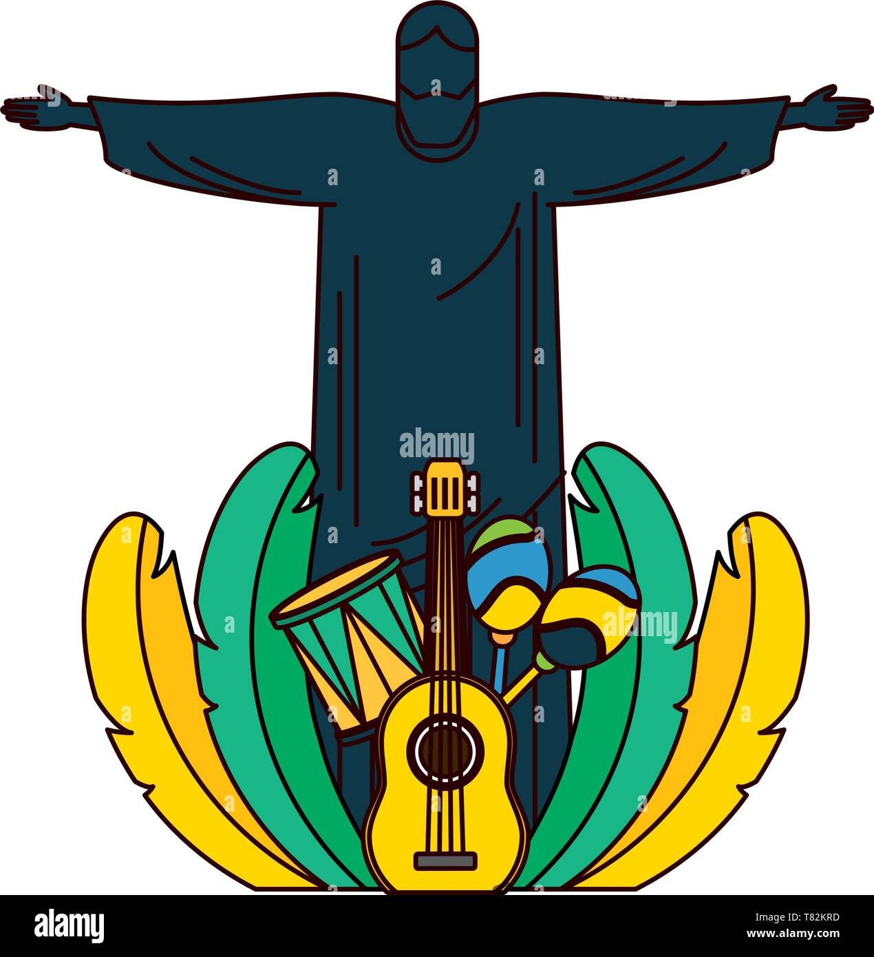 christ guitar drum brazil carnival Stock Vector Image & Art - Alamy