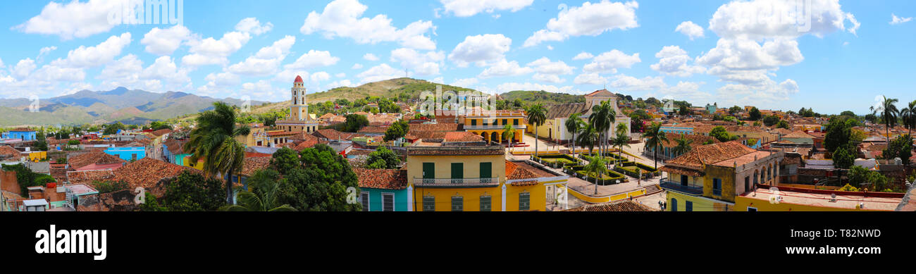 Panoramic view of old town of Trinidad, Cuba Stock Photo