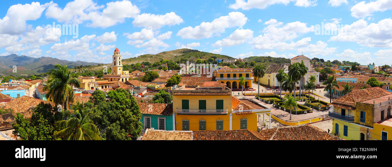 Panoramic view of old town of Trinidad, Cuba Stock Photo