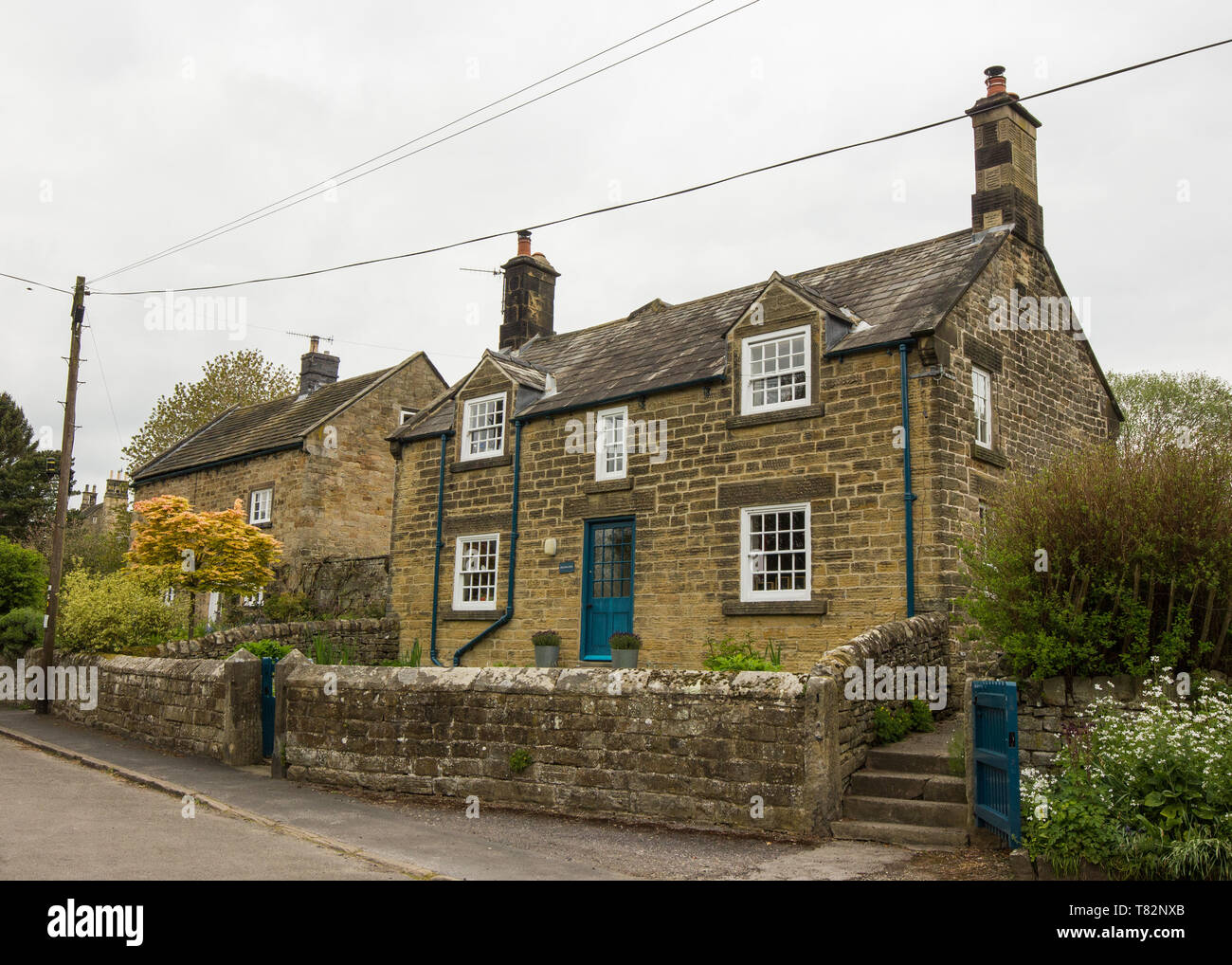 Cottage In Beeley Village Derbyshire Peak District Uk Stock Photo