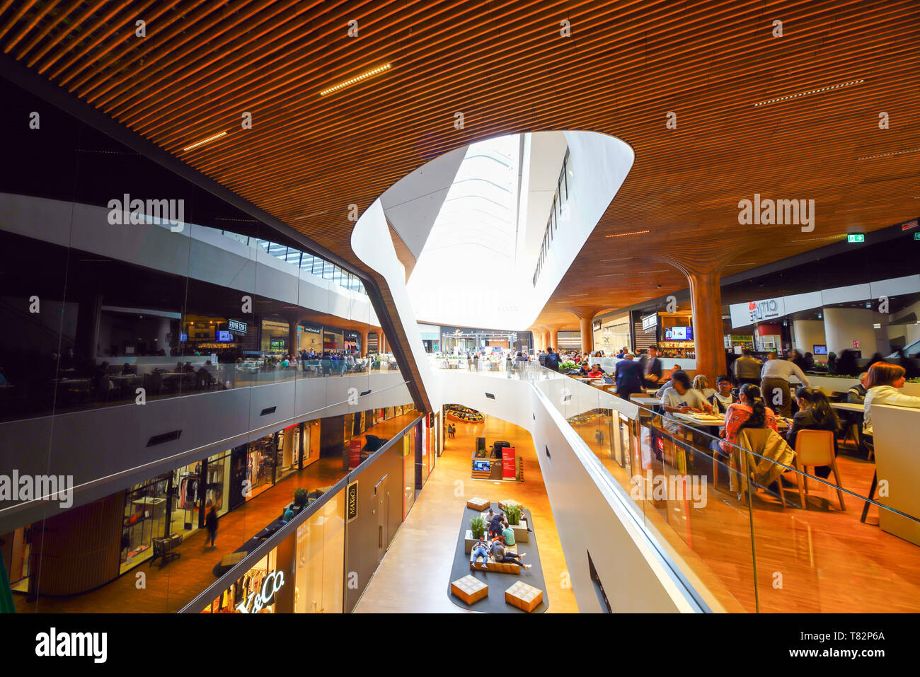 CityLife Shopping District is located above Tre Torri station in Milan. Stock Photo