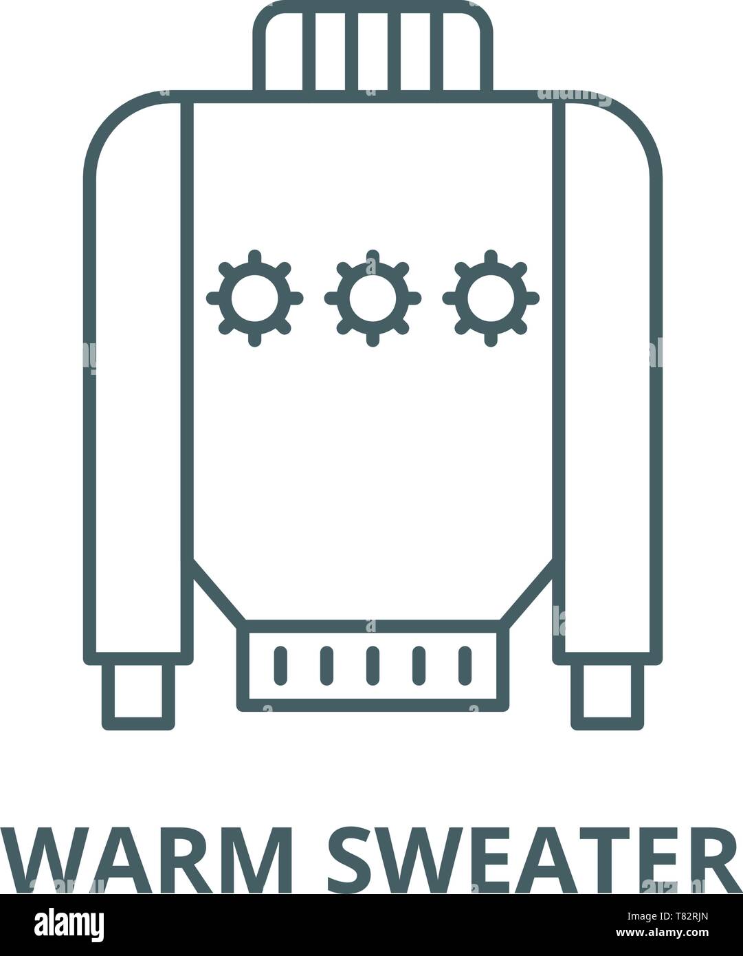 Warm sweater vector line icon, linear concept, outline sign, symbol ...