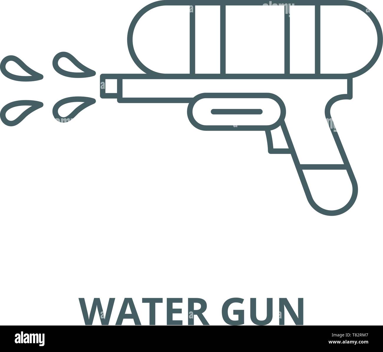 Water gun vector line icon, linear concept, outline sign, symbol Stock ...