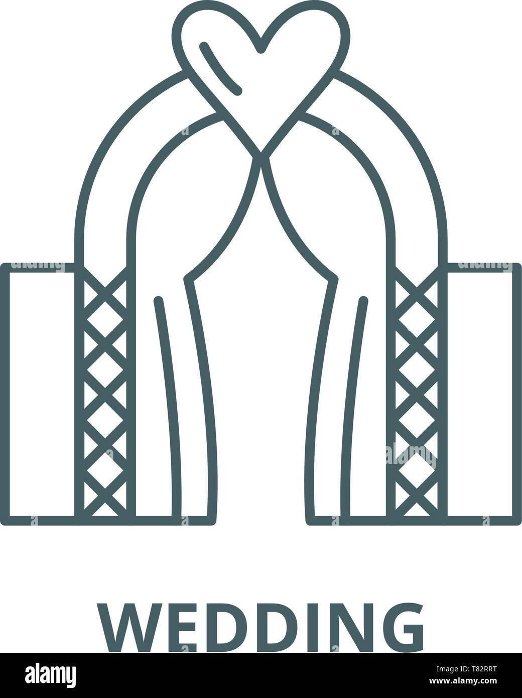 Wedding vector line icon, linear concept, outline sign, symbol Stock ...