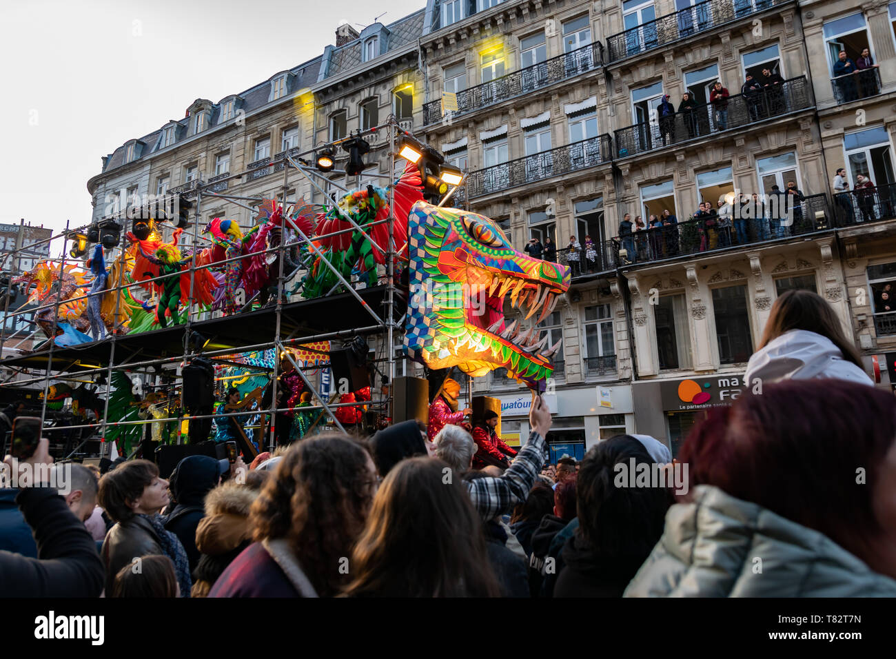 Lille,FRANCE-May 04,2019: People in carnival costumes on the Eldorado lille  3000 parade Stock Photo - Alamy