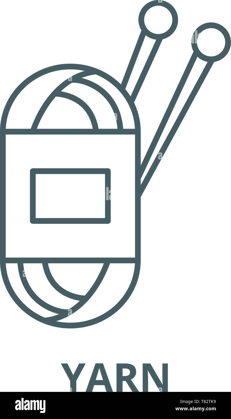 Yarn vector line icon, linear concept, outline sign, symbol Stock ...