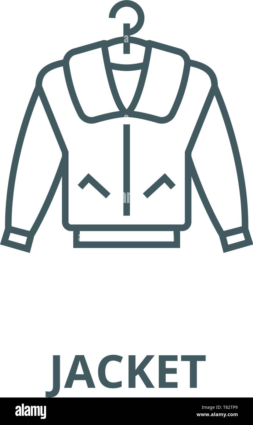 Jacket vector line icon, linear concept, outline sign, symbol Stock ...