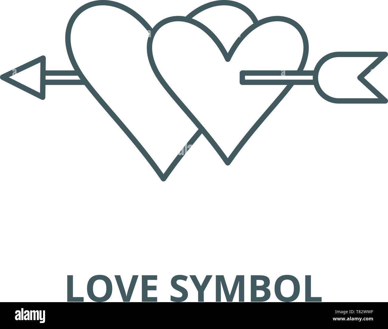 Love symbol vector line icon, linear concept, outline sign, symbol ...