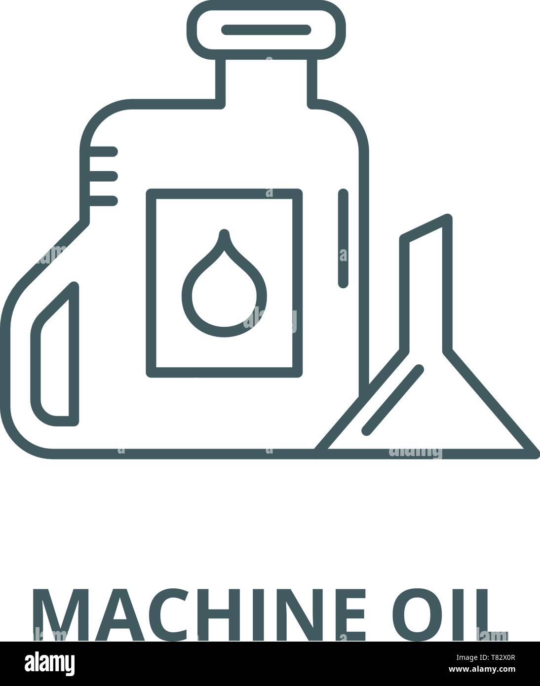 Machine oil vector line icon, linear concept, outline sign, symbol