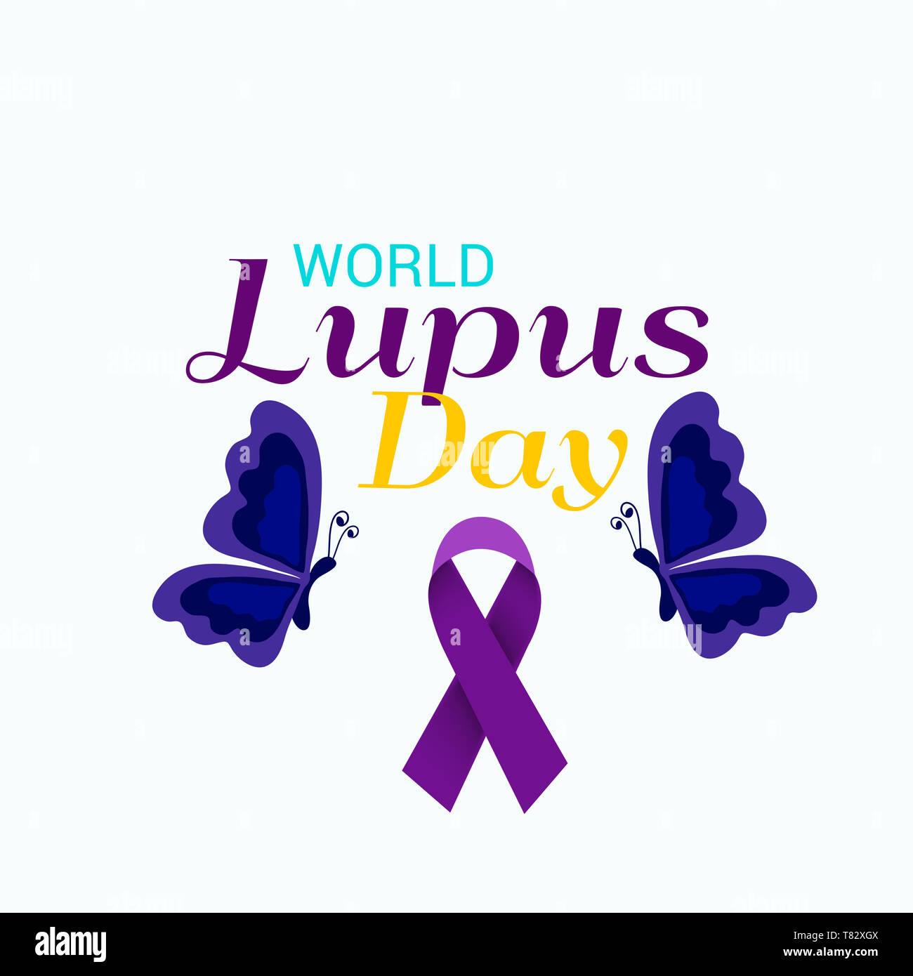 Vector illustration of a Background for World Lupus Day Stock Photo - Alamy