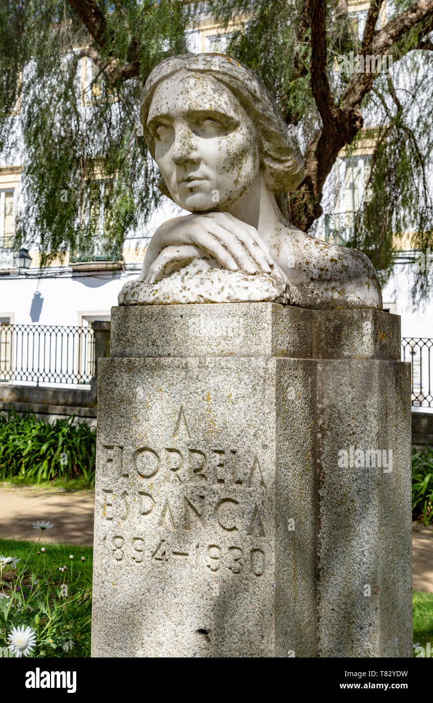 Statue bust sculpture of poet feminist writer Florbela Espanca 1894