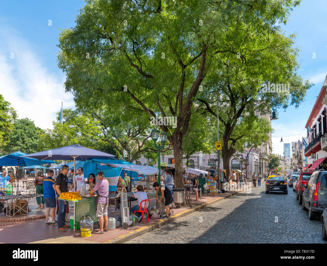 Plaza Dorrego, San Telmo, Buenos Aires, Argentina Stock Photo