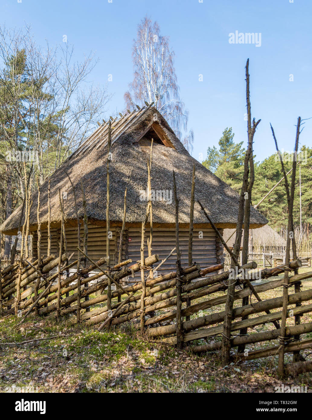 Vintage, rustic house in the spring Stock Photo - Alamy