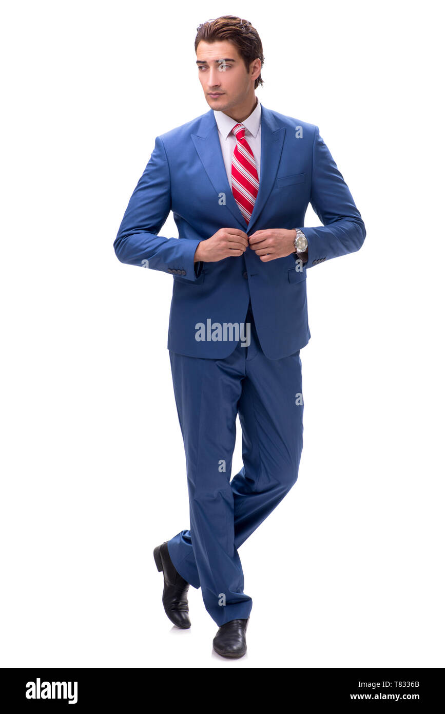 Handsome young businessman isolated on white background Stock Photo - Alamy