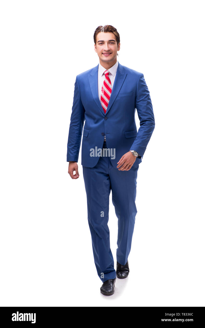 Handsome young businessman isolated on white background Stock Photo - Alamy