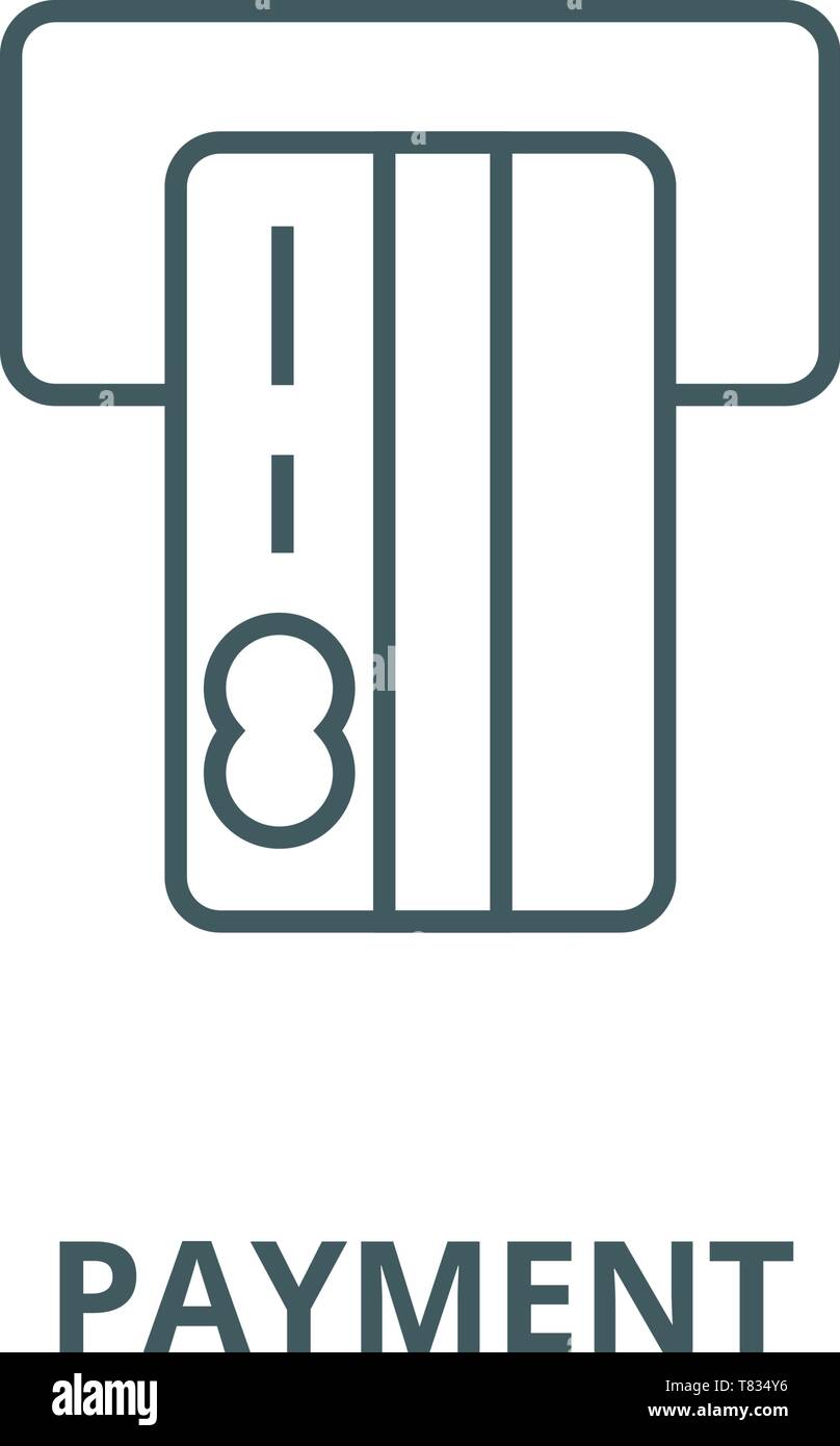Payment vector line icon, linear concept, outline sign, symbol Stock ...