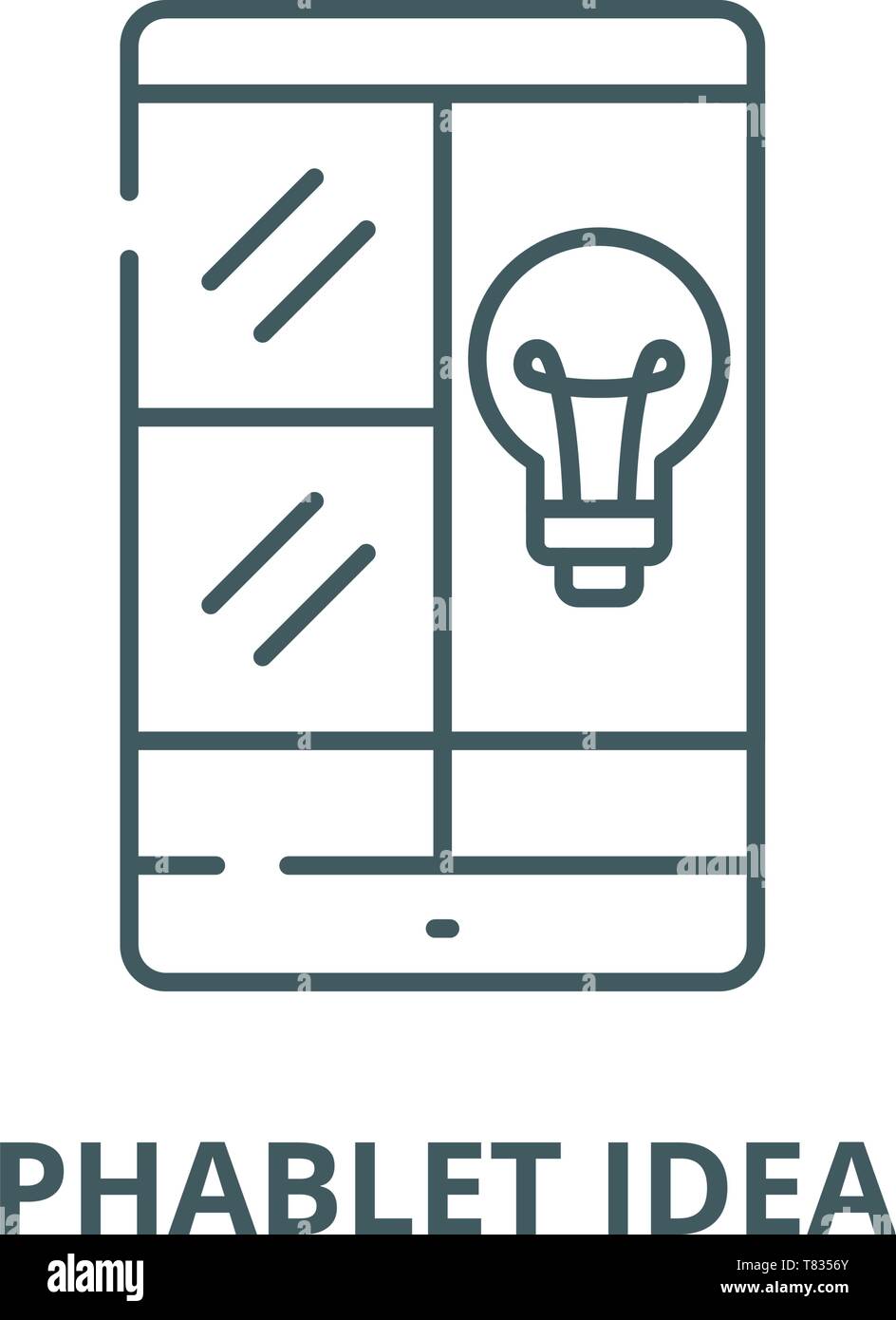 Phablet idea vector line icon, linear concept, outline sign, symbol ...