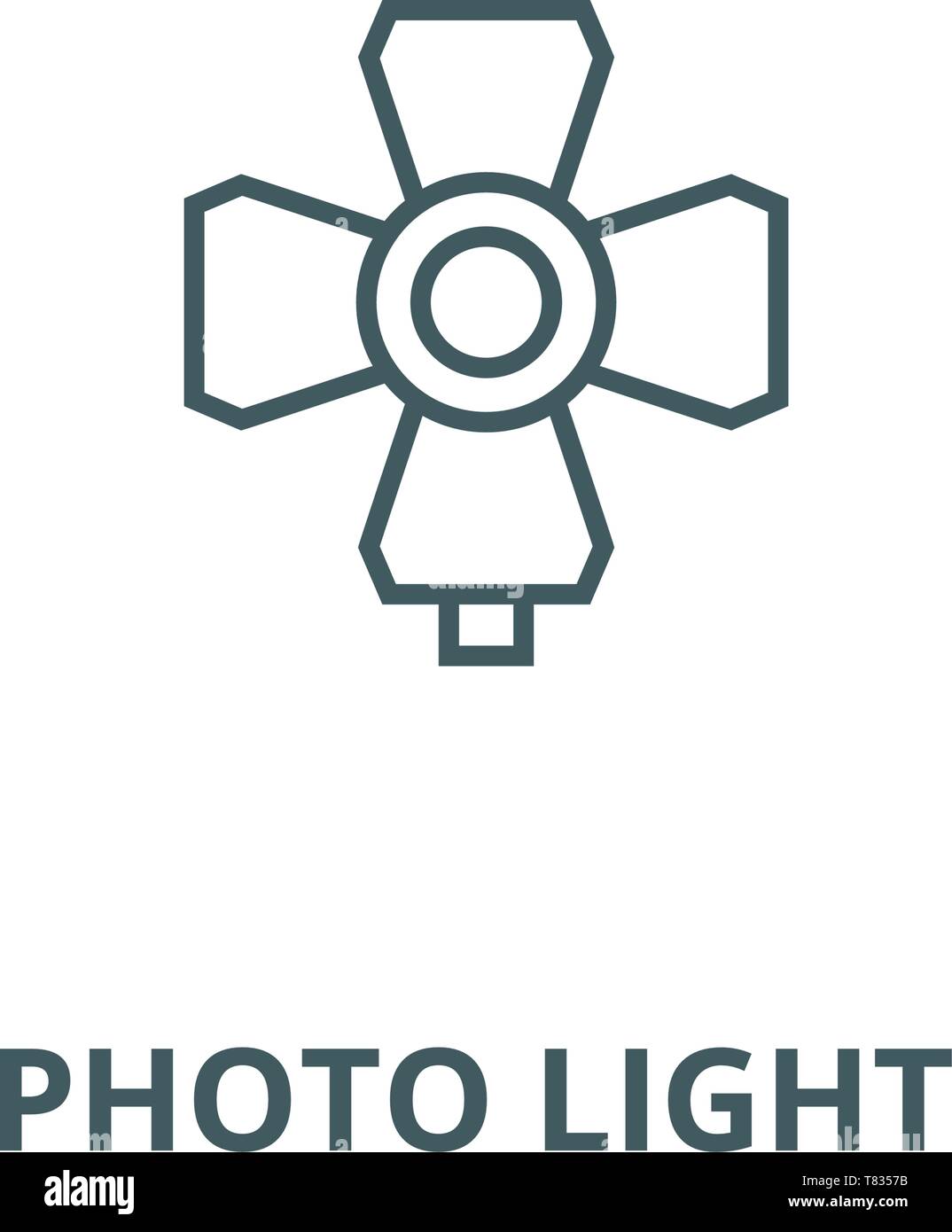 Photo light illustration vector line icon, linear concept, outline sign ...