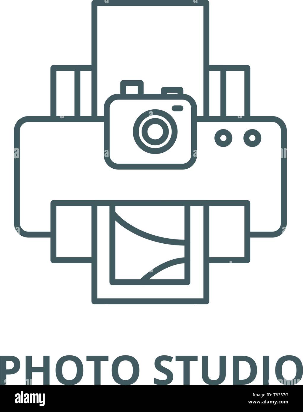 Photo studio vector line icon, linear concept, outline sign, symbol ...