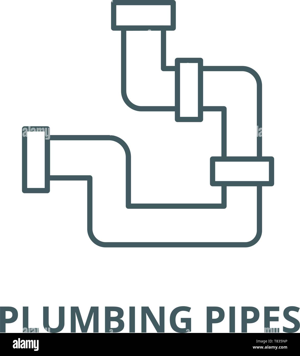 Plumbing pipes vector line icon, linear concept, outline sign, symbol Stock  Vector Image & Art - Alamy
