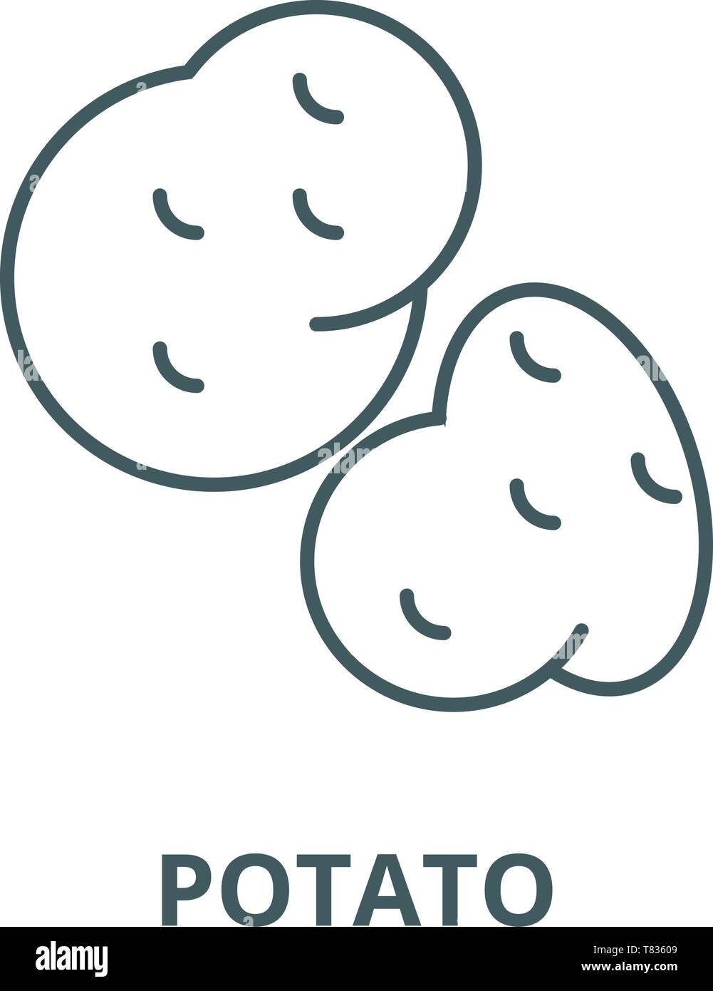 Potato vector line icon, linear concept, outline sign, symbol Stock ...