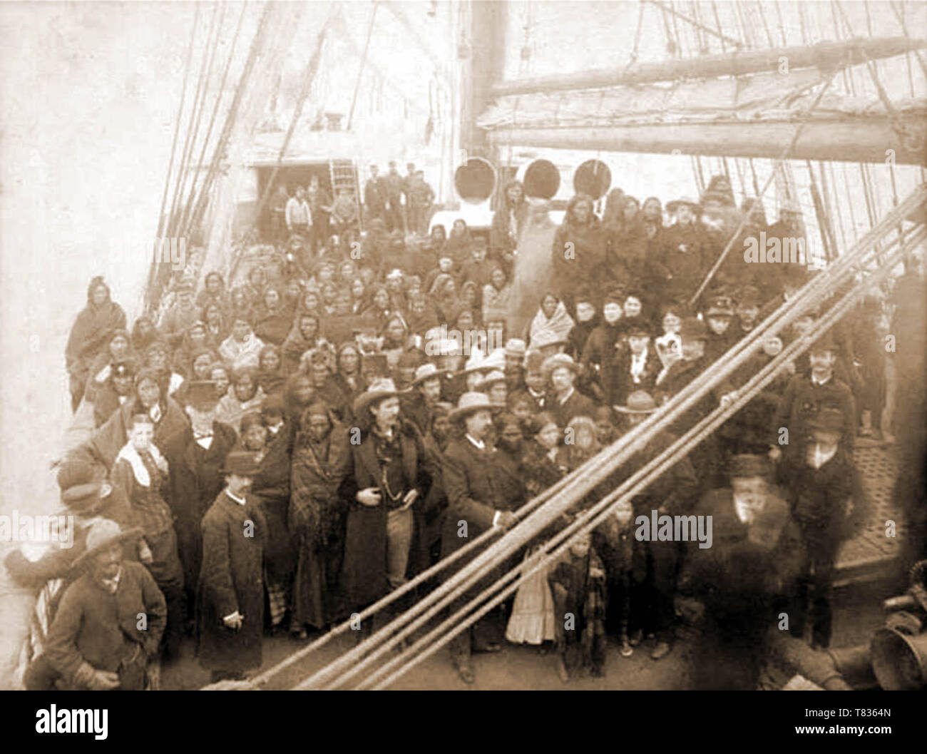 Wild West Voyage from New York to London, 1887 Stock Photo