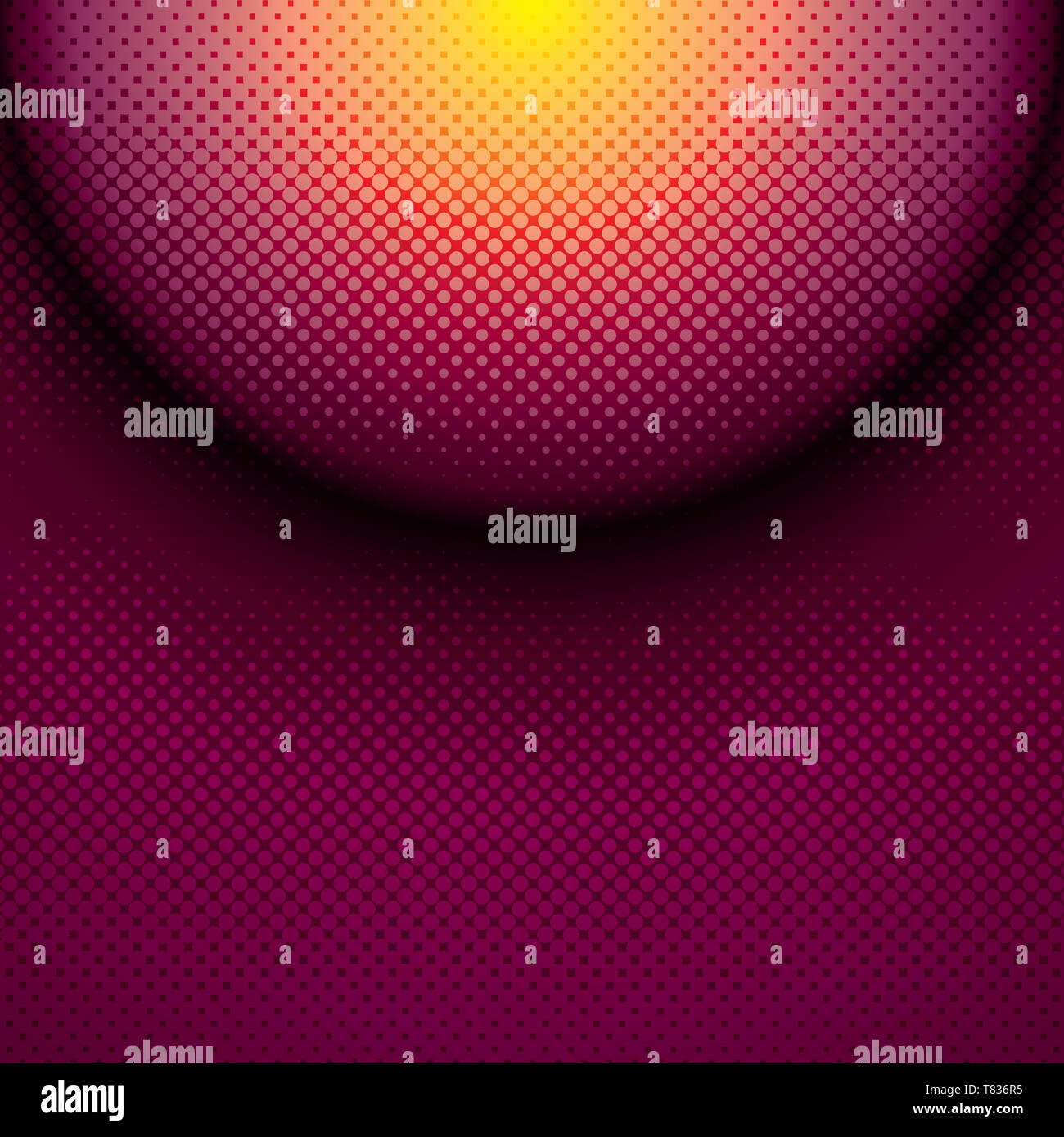 Colorful blurred background with halftone effect overlay. Dotted pattern abstract gradient backdrop Stock Photo
