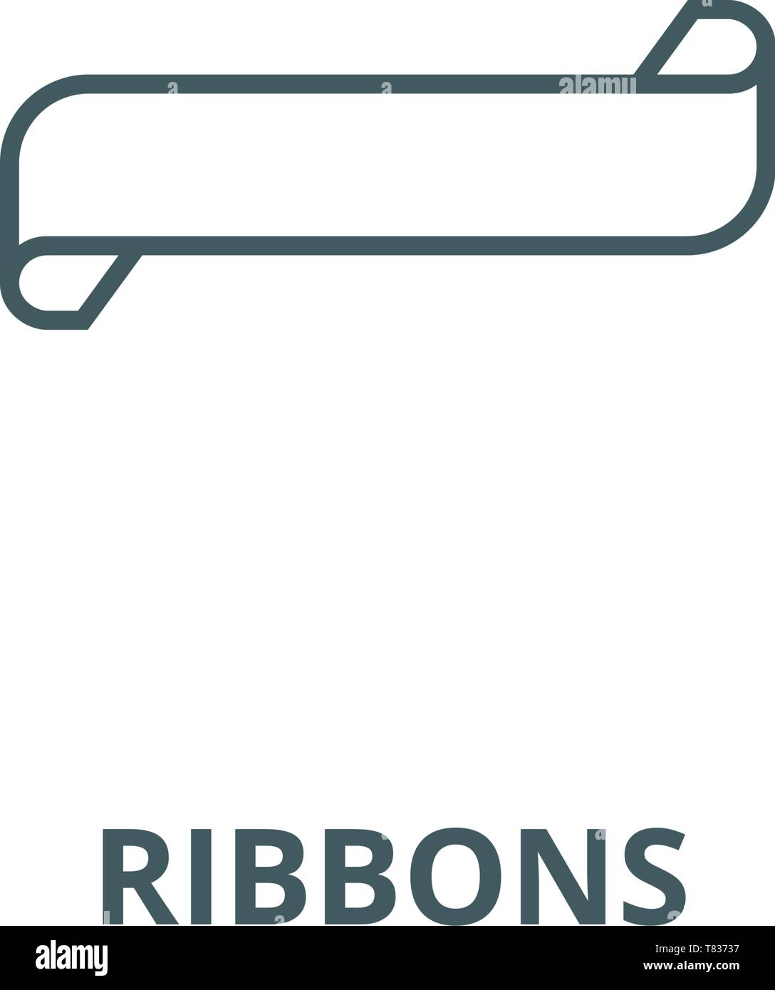 Ribbons vector line icon, linear concept, outline sign, symbol Stock ...
