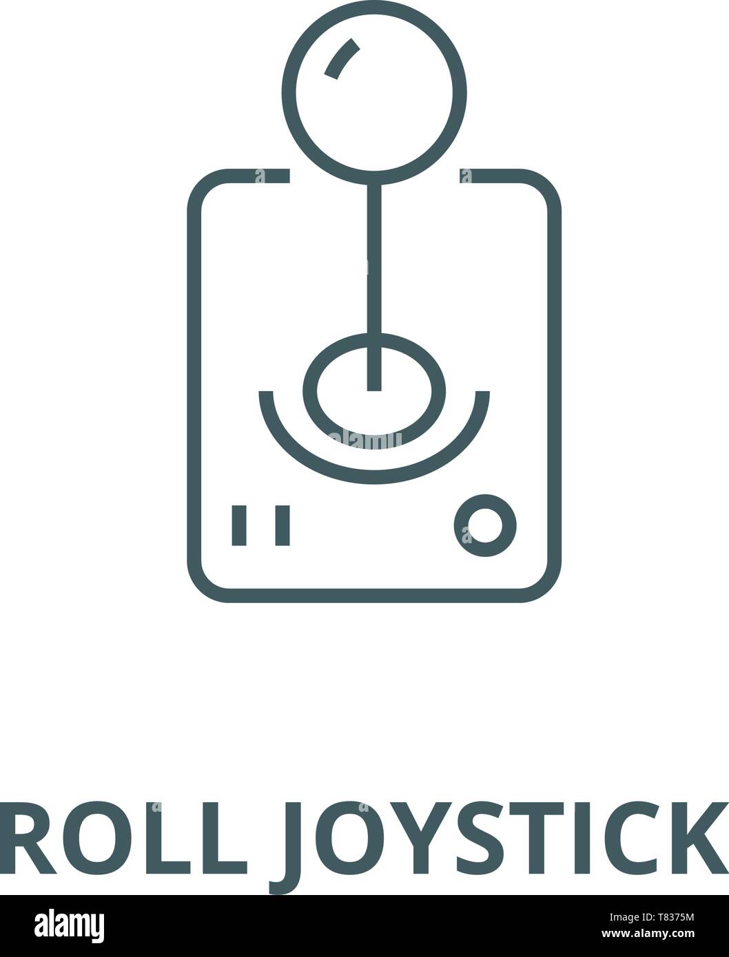 Roll joystick vector line icon, linear concept, outline sign, symbol ...