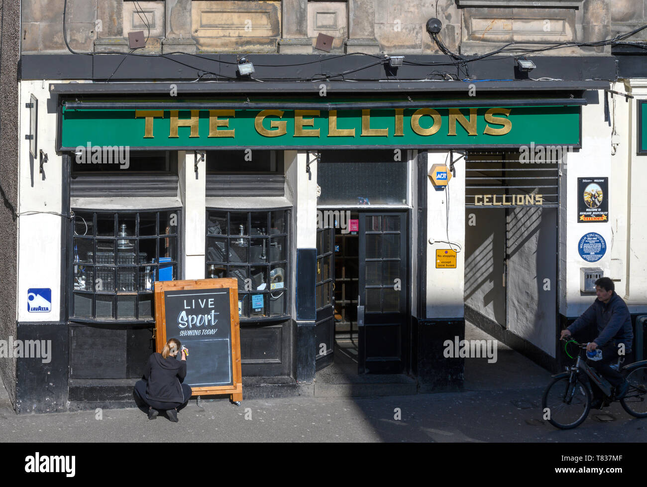The Gellions Traditional Scottish Pub, Bridge Street, Inverness, Scotland, UK Stock Photo