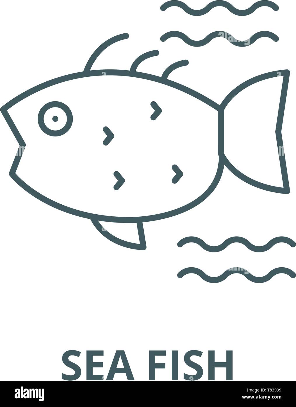 Fish line icon concept. Fish vector linear illustration, symbol, sign Stock  Vector Image & Art - Alamy, Fish Line
