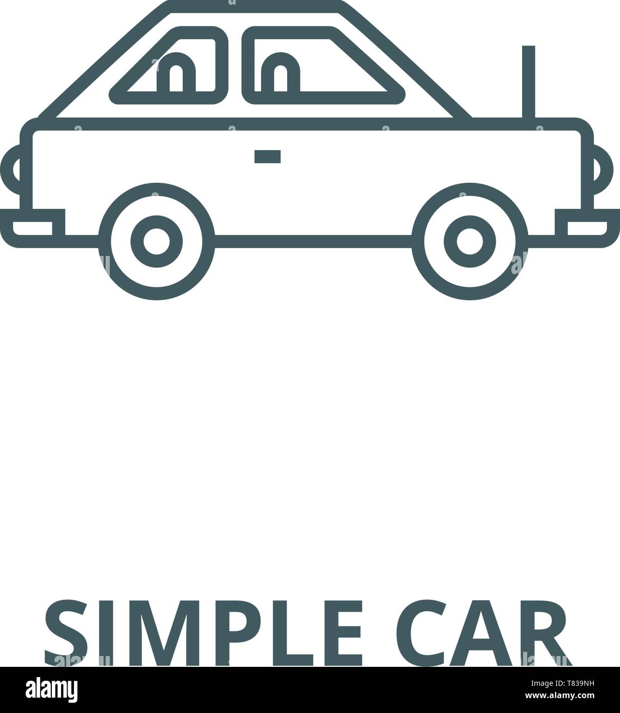 Simple car vector line icon, linear concept, outline sign, symbol Stock ...