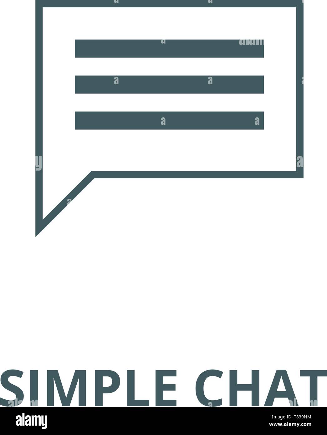 Simple chat vector line icon, linear concept, outline sign, symbol ...