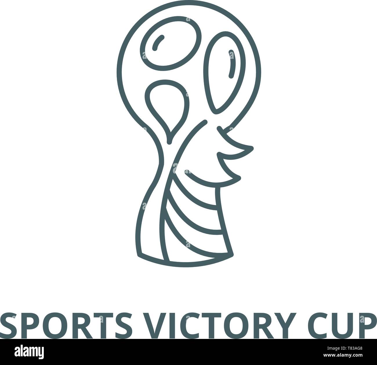 Sports victory cup vector line icon, linear concept, outline sign