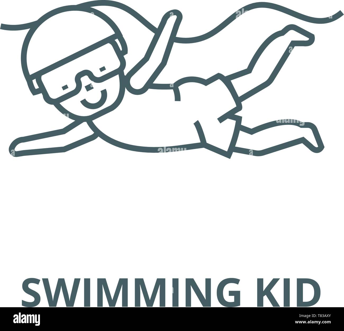 swimming kid vector line icon linear concept outline sign symbol stock vector image art alamy https www alamy com swimming kid vector line icon linear concept outline sign symbol image245936851 html