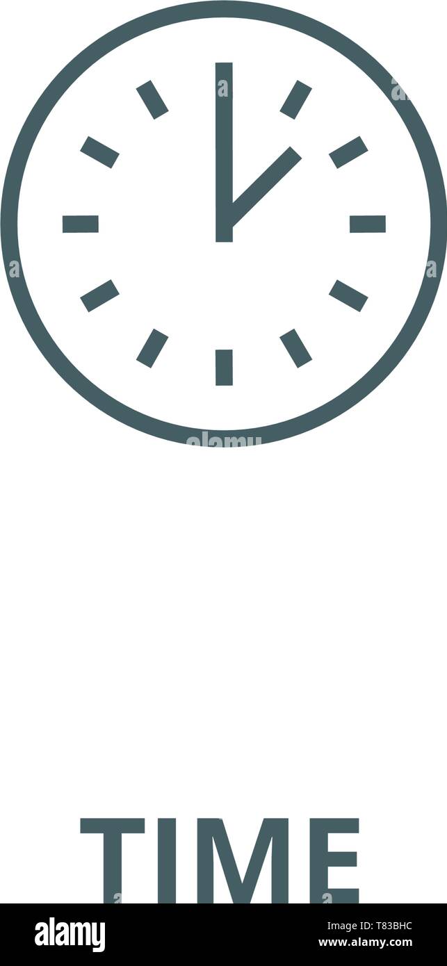 Time vector line icon, linear concept, outline sign, symbol Stock ...